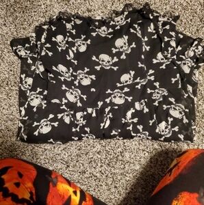 Black Skull Print Dress